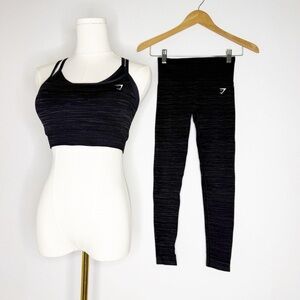 Gymshark Adapt Marl Seamless Sports Bra & Leggings Set Size XS/Small